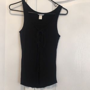 H&M ribbed lace up tank